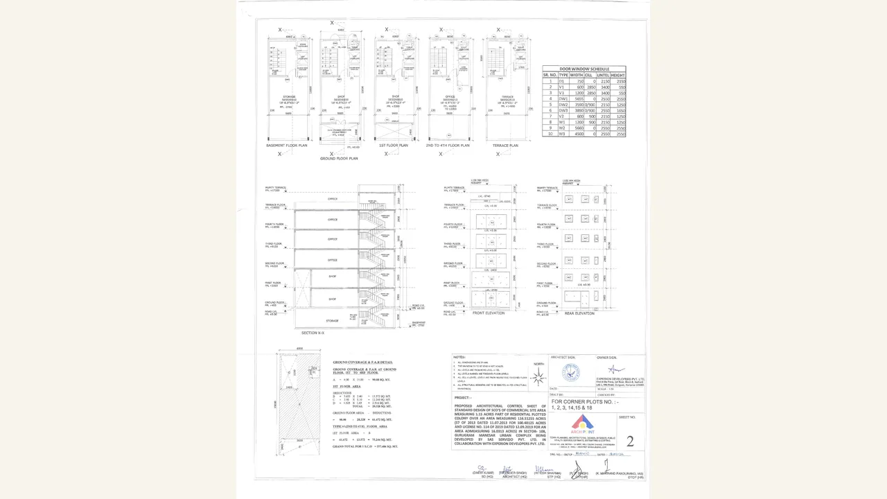 FLOOR PLAN 2 for Hub@108 / Sector 108 commercial corner plot.