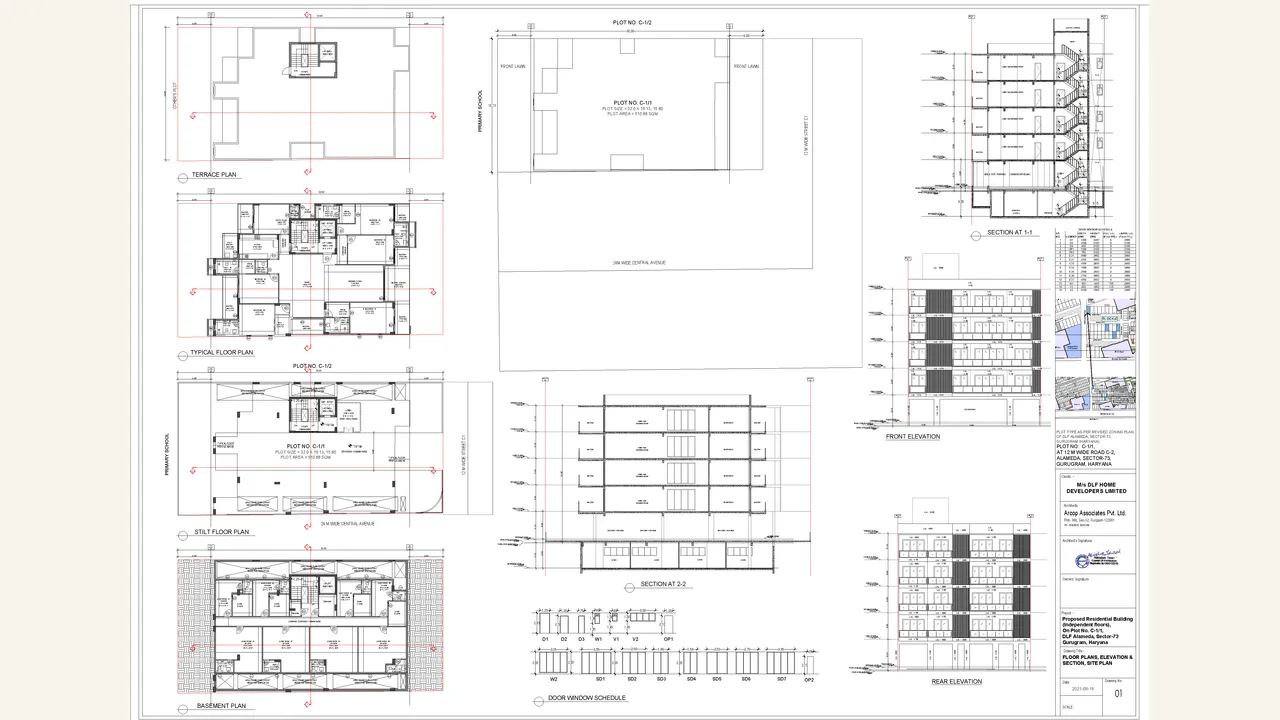 INDEPENDENT FLOORS AT DLF ALAMEDA, SEC 73 — approved plans