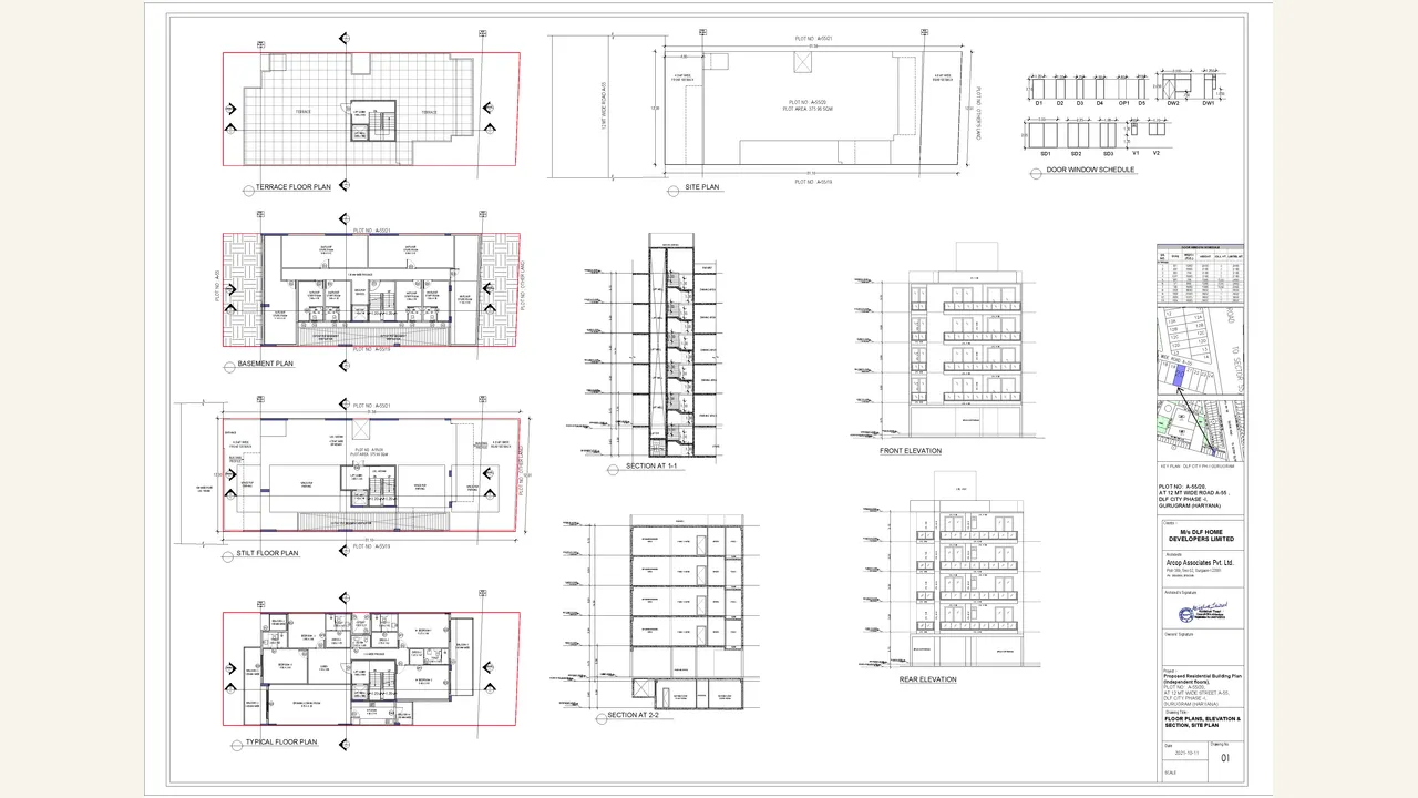 INDEPENDENT FLOORS AT DLF CITY PHASE I & II — approved plans