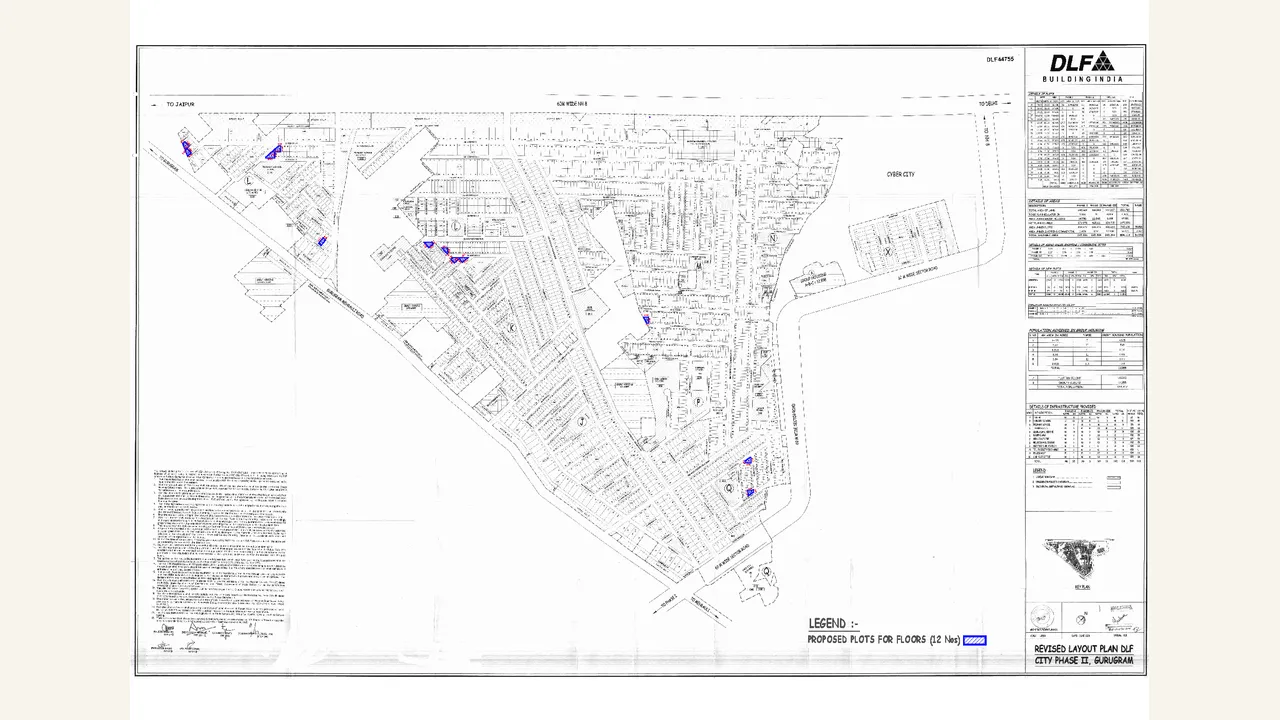 Combined DLF City Phase I and II revised layout and demarcation plans