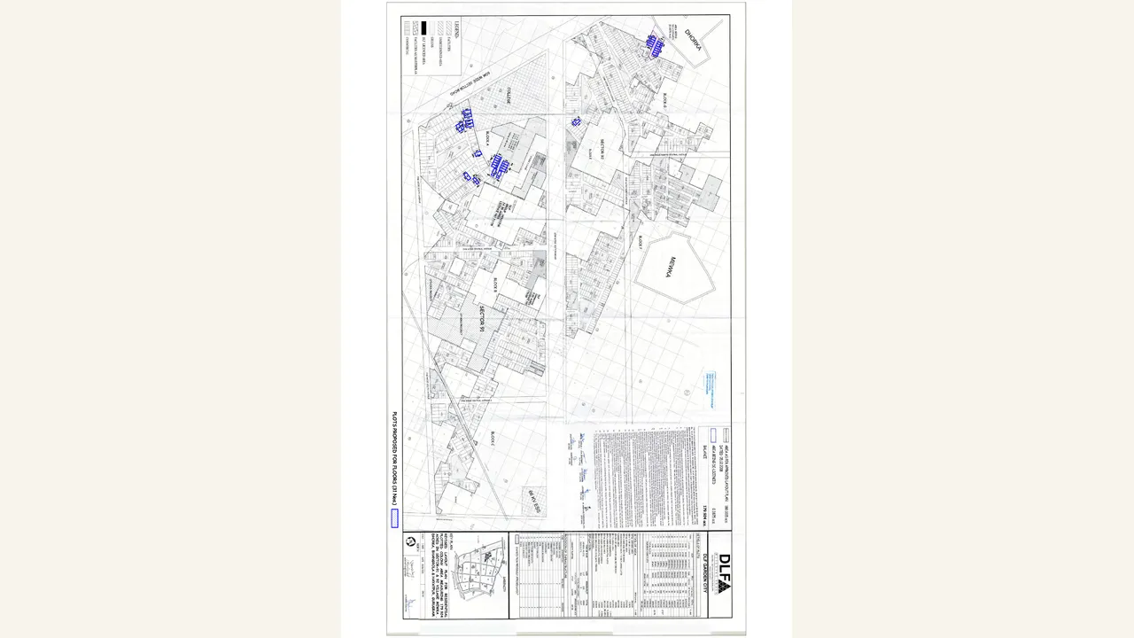 Authority-filed demarcation plan for Independent Floors at DLF Gardencity