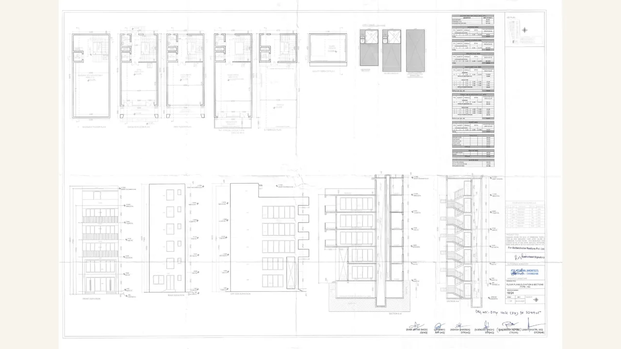 INDIA WORLDMART h2 floor plans, elevation \u0026 section