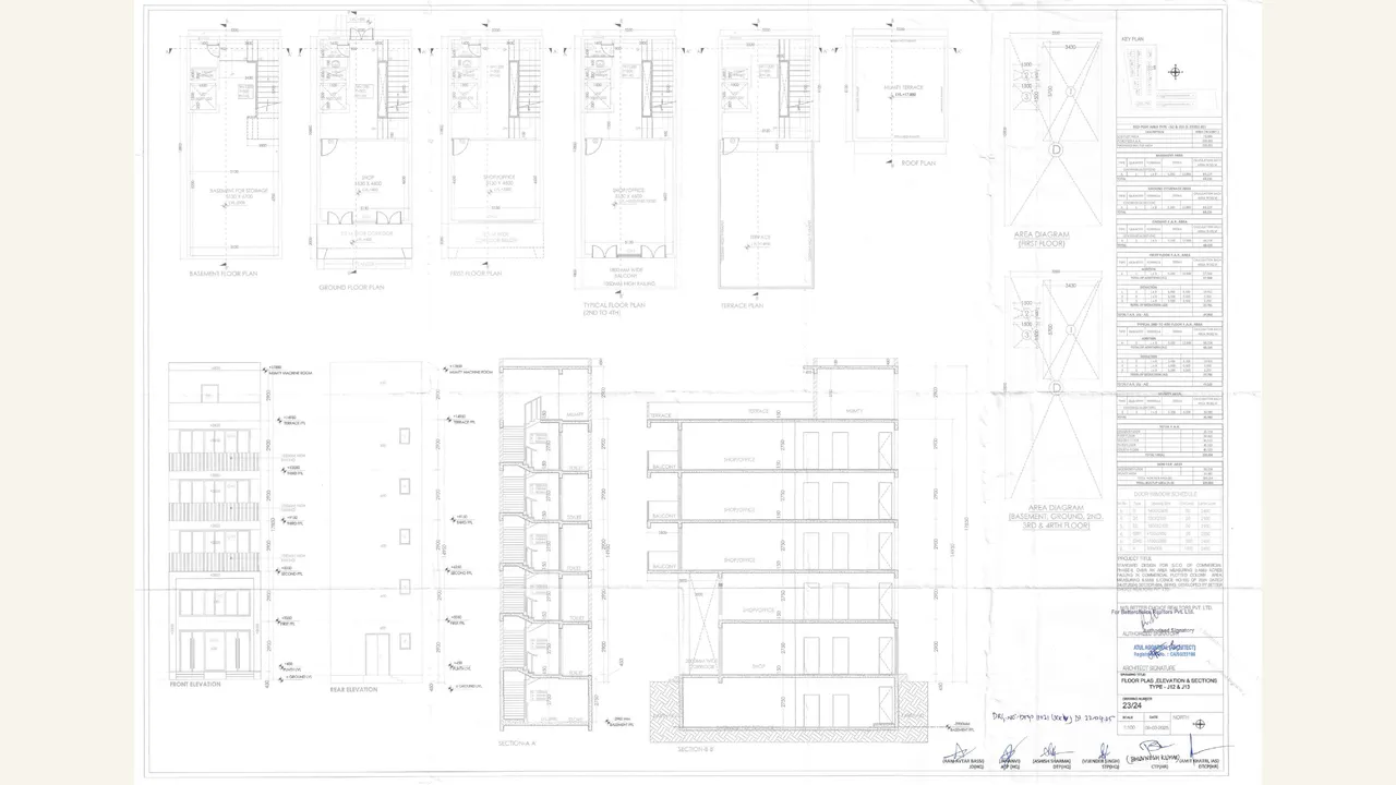 INDIA WORLDMART j12 \u0026 j13 floor plans, elevation \u0026 section