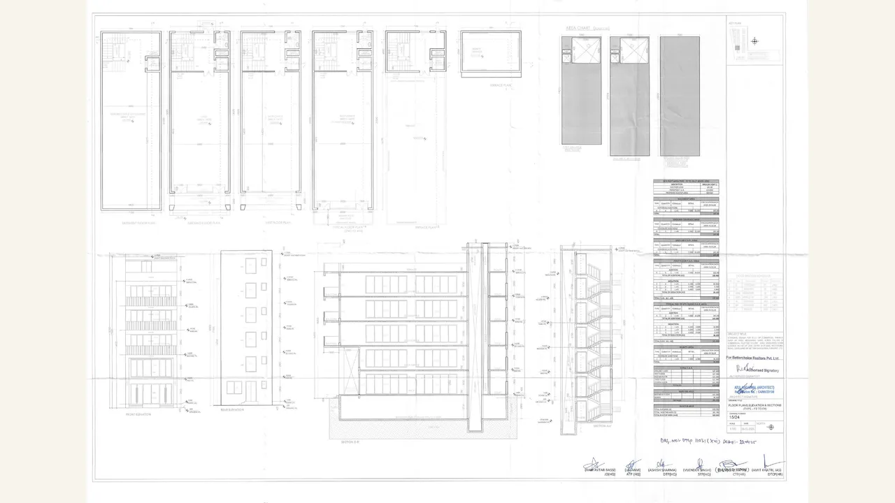 INDIA WORLDMART f2 to f4, floor plans, elevation \u0026 section
