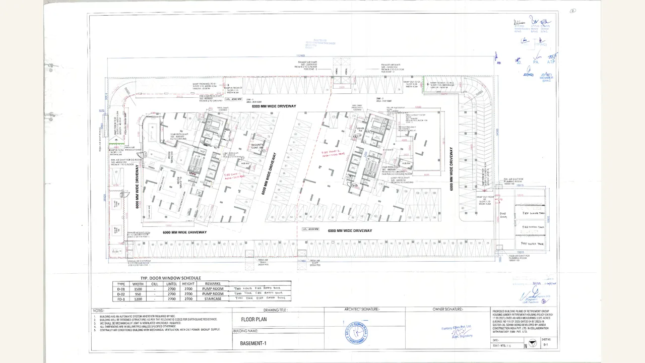 Basement level 1 floor plan for J 36