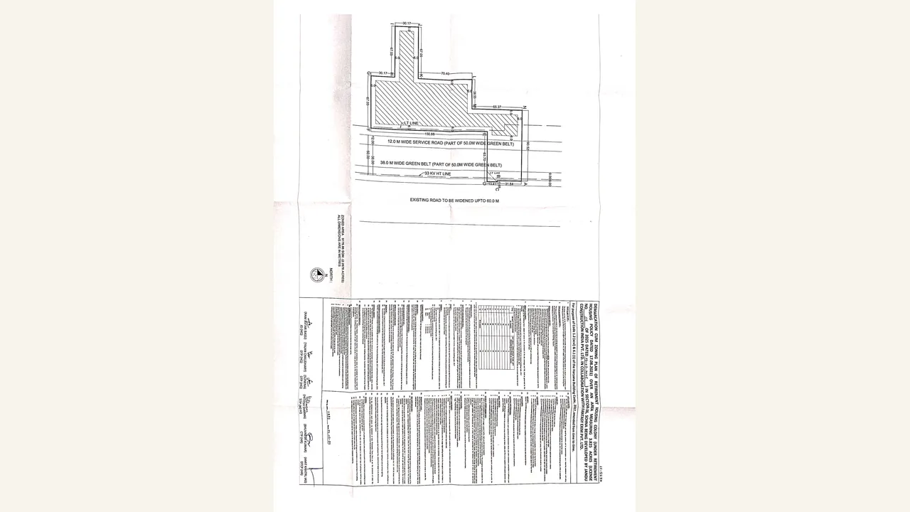 Demarcation plan for J 36 in Sector 36 Sohna