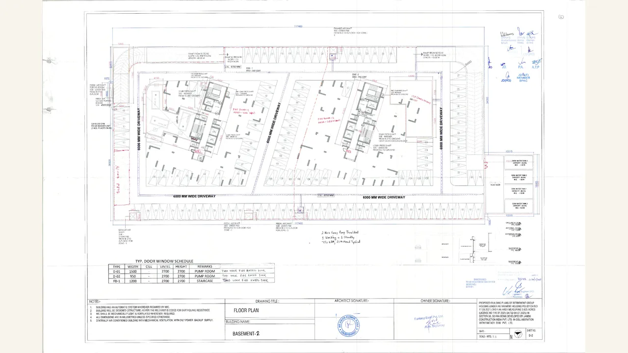 Basement level 2 floor plan for J 36