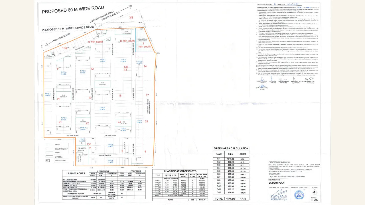 SERVICE PLANS SHOWING THE SERVICES ON THE LAYOUT PLAN reviewed for JMS GROUP ELEGANTE
