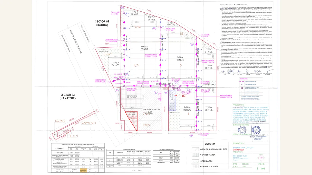 KASHI RESIDENCES storm layout plan