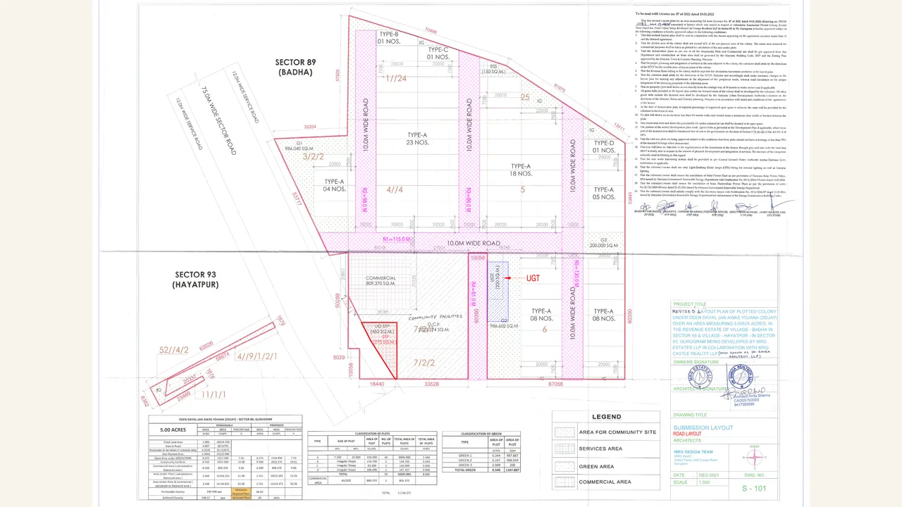 KASHI RESIDENCES road layout plan