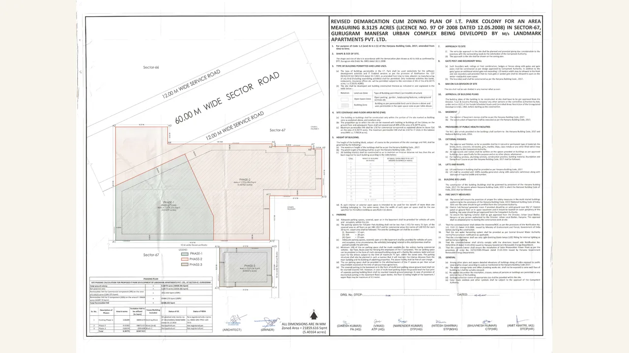 LANDMARK ONE — approved plans