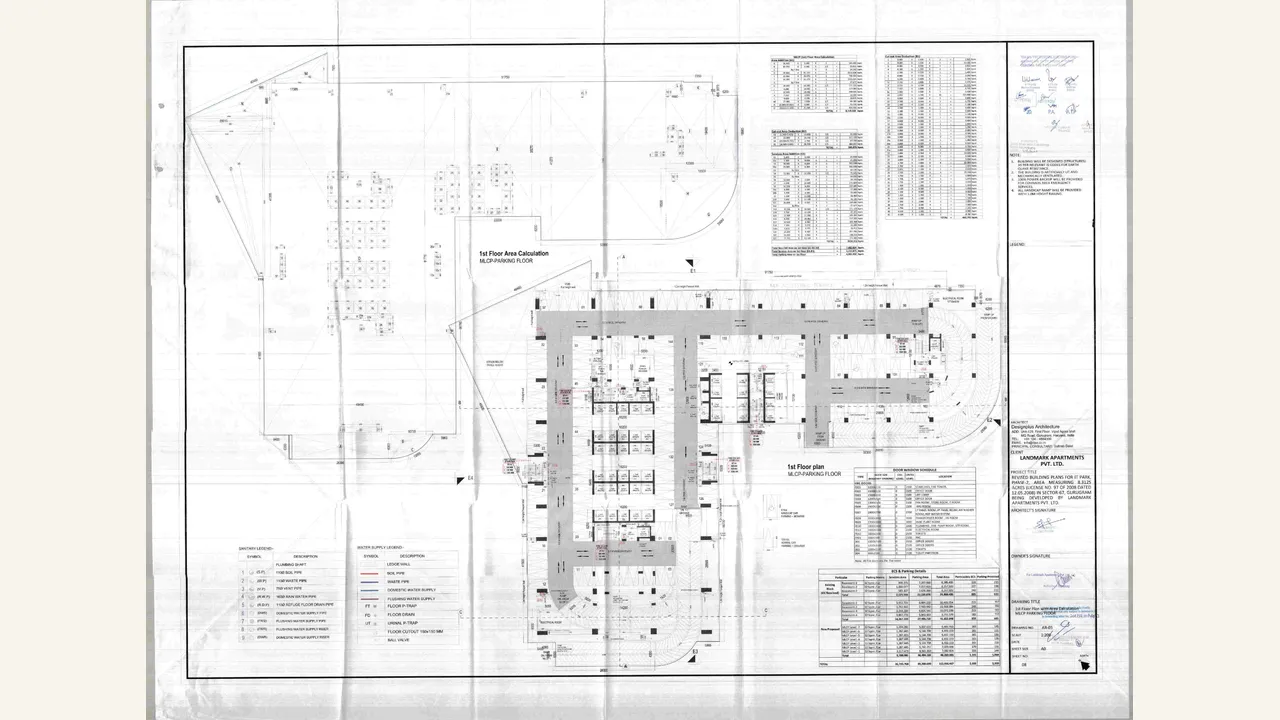 Parking-Plan Drawing Set reviewed for LANDMARK ONE