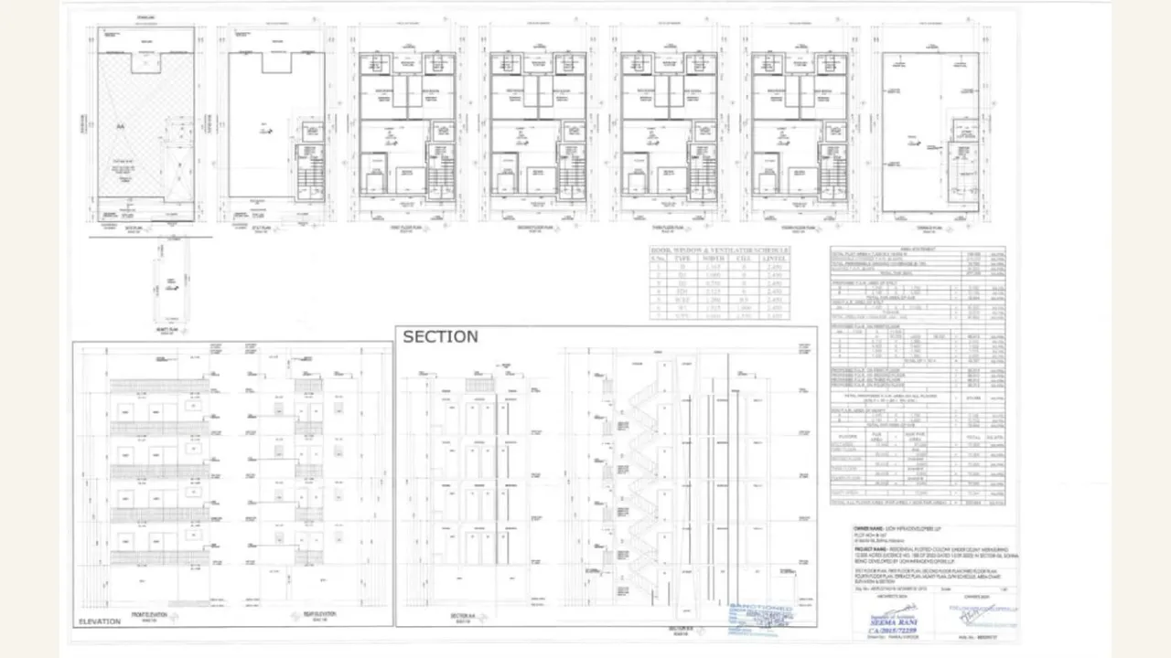 APPROVED BUILDING PLANS — visually reviewed for LID NIVASA. Source-reviewed for LID NIVASA.