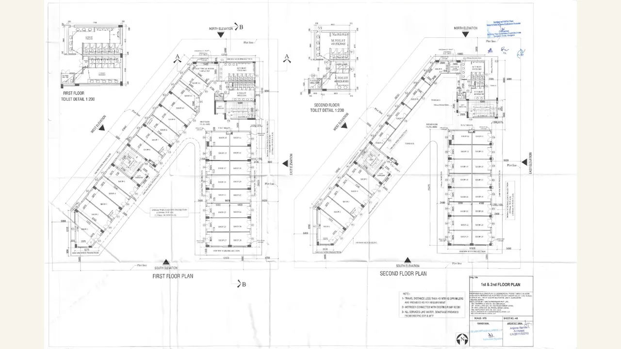 LID PLAZA: first- and second-floor plan