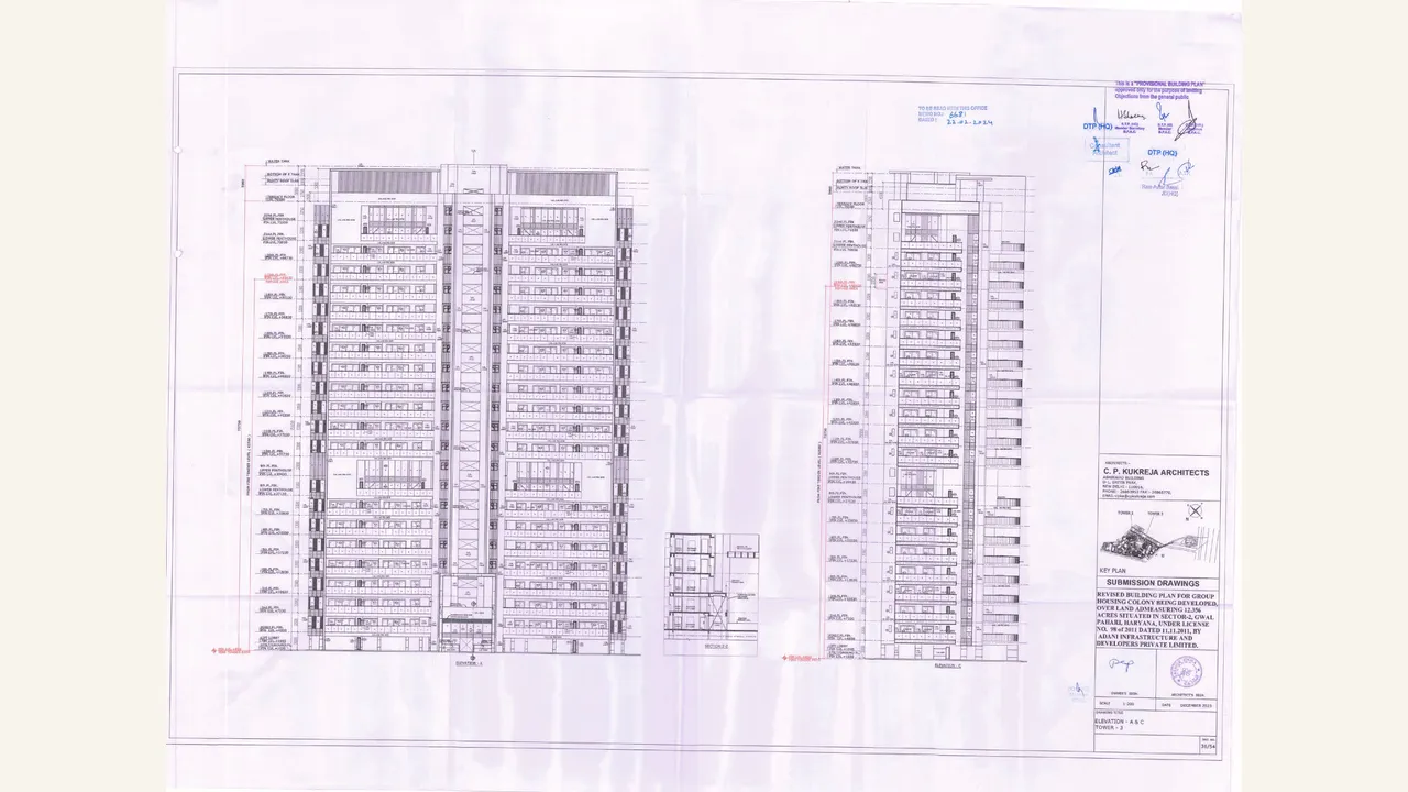 LUSHLANDS Elevation a\u0026c tower-3 drawing PDF