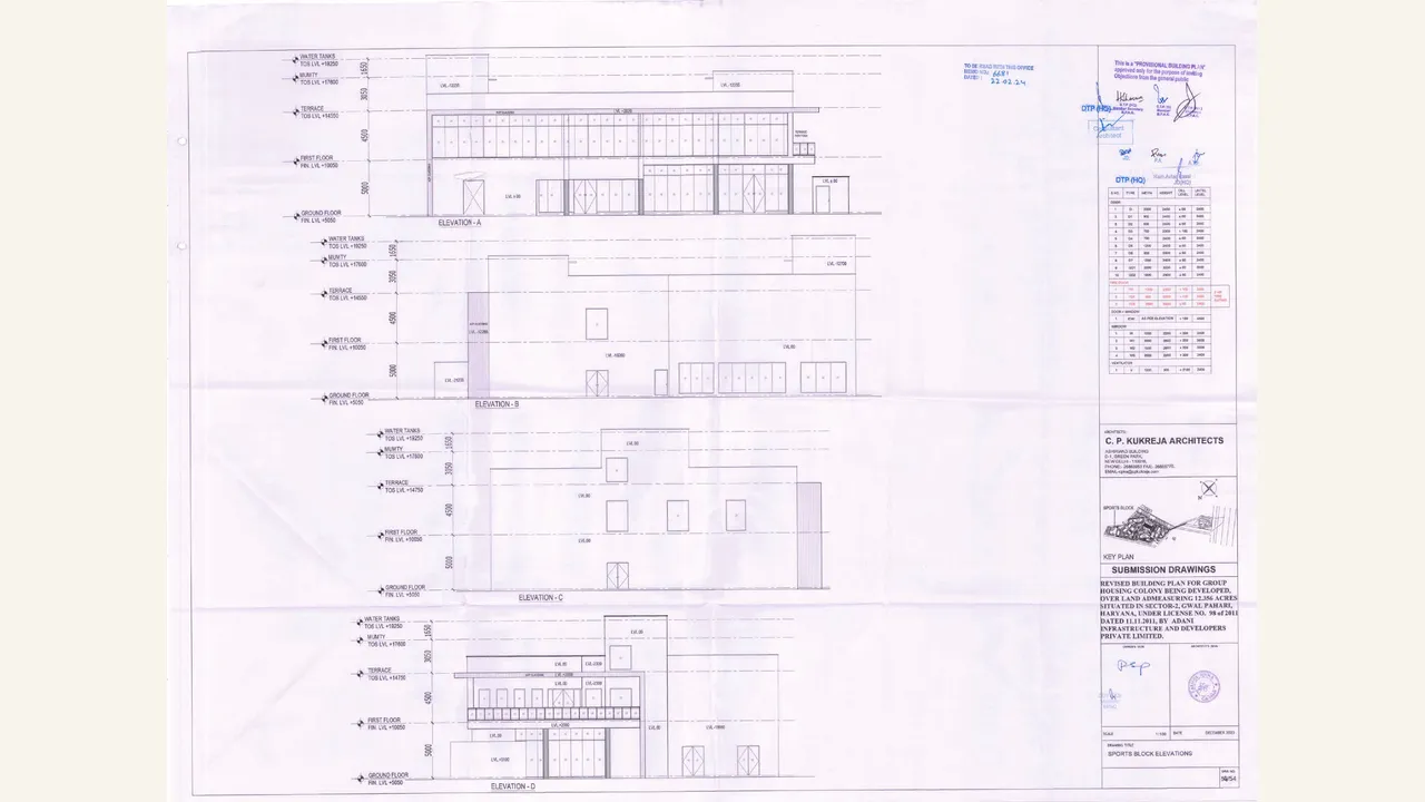 LUSHLANDS Sports block elevation drawing PDF