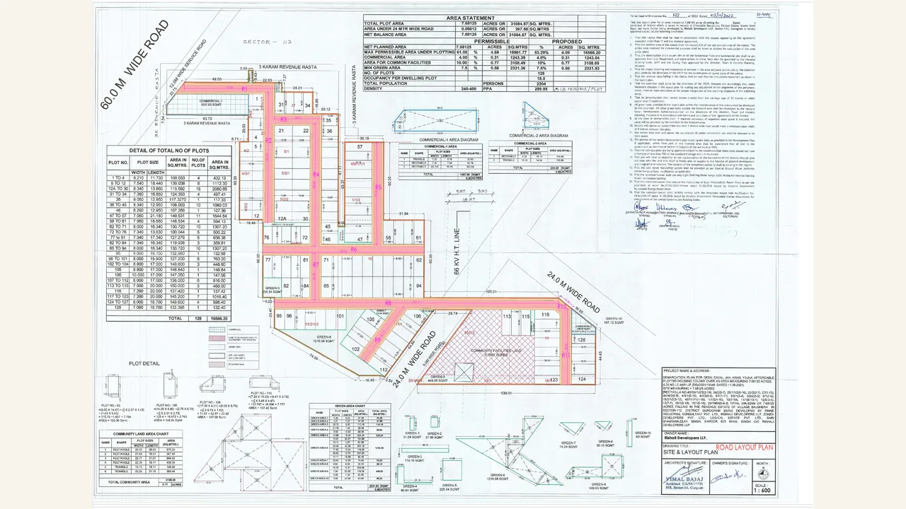 Parent-scope: ROAD LAYOUT PLAN for LUXE RESIDENCY - 112