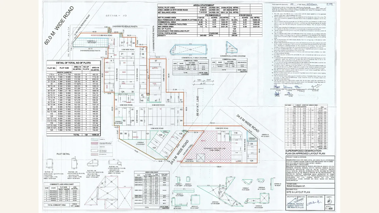 SUPERIMPOSED PLAN for LUXE RESIDENCY - 112