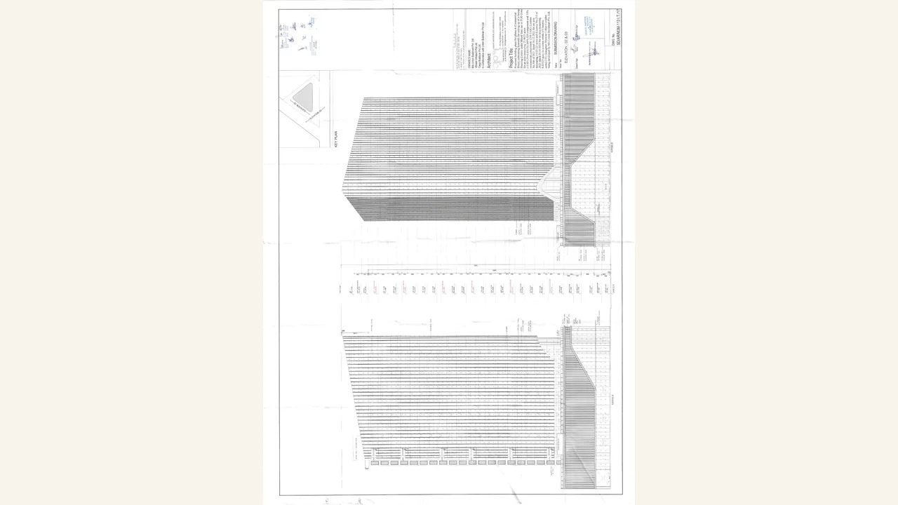 Audited building-elevation drawing for M3M Capital Financial Centre