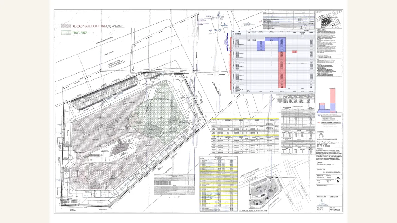M3M INTERNATIONAL FINANCIAL CENTER INCLUDING PHASE I \u0026 II: Parking site plan — M3M IFC. Every rendered page was visually reviewed. The site plan2 18-02-2021-model_for parking visibly belongs to the assigned M3M IFC authority packet; SITE PLAN2 18-02-2021-MODEL_FOR PARKING 30-03-2021 .
