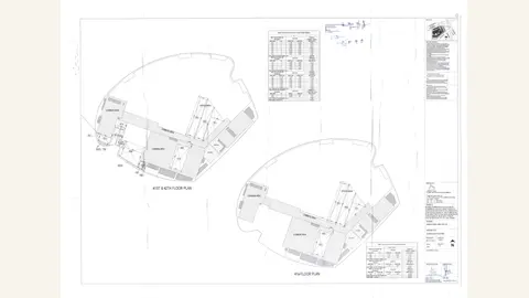 M3M INTERNATIONAL FINANCIAL CENTER INCLUDING PHASE I \u0026 II: Tower 1 — 40th to 42nd floor carpet-area diagram. Every rendered page was visually reviewed. The tower-1 40th, 41st \u0026 42nd floor carpet area diagram with detail visibly belongs to the assigned M3M IFC authority packet; TOWER-1 40TH, 41ST \u0026 42ND FLOOR CARPET AREA DIAGRAM WITH DETAIL 17-05-2022 .