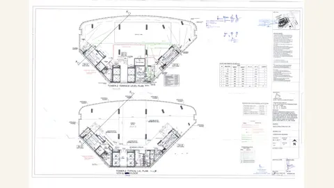 M3M INTERNATIONAL FINANCIAL CENTER INCLUDING PHASE I \u0026 II: Tower 2 Phase II — 12th, 12A and terrace plan. Every rendered page was visually reviewed. The 12th, 12-a floor \u0026 terrace plan-tower-2 (phase-ii) visibly belongs to the assigned M3M IFC authority packet; 12TH, 12-A FLOOR \u0026 TERRACE PLAN-TOWER-2 (PHASE-II) 30-03-2021 .