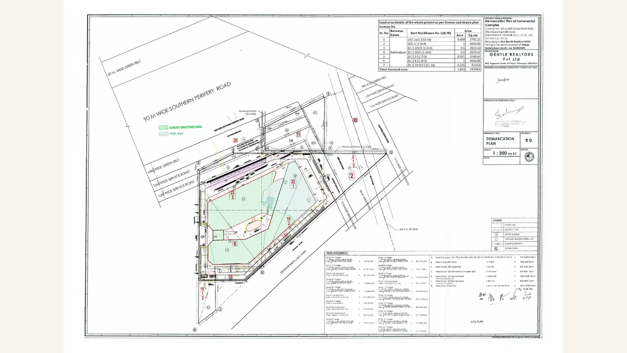 M3M INTERNATIONAL FINANCIAL CENTER INCLUDING PHASE I \u0026 II: Superimposed demarcation and site plan — M3M IFC. Every rendered page was visually reviewed. The gentle_demarcation superimposed on site plan-model visibly belongs to the assigned M3M IFC authority packet; GENTLE_DEMARCATION SUPERIMPOSED ON SITE PLAN-MODEL 30-03-2021 .