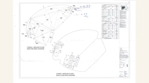 M3M INTERNATIONAL FINANCIAL CENTER INCLUDING PHASE I \u0026 II: Tower 1 — 23rd service-floor carpet-area diagram. Every rendered page was visually reviewed. The 23rd service floor carpet area diagram with detail-tower 1 visibly belongs to the assigned M3M IFC authority packet; 23RD SERVICE FLOOR CARPET AREA DIAGRAM WITH DETAIL-TOWER 1 30-03-2021 .