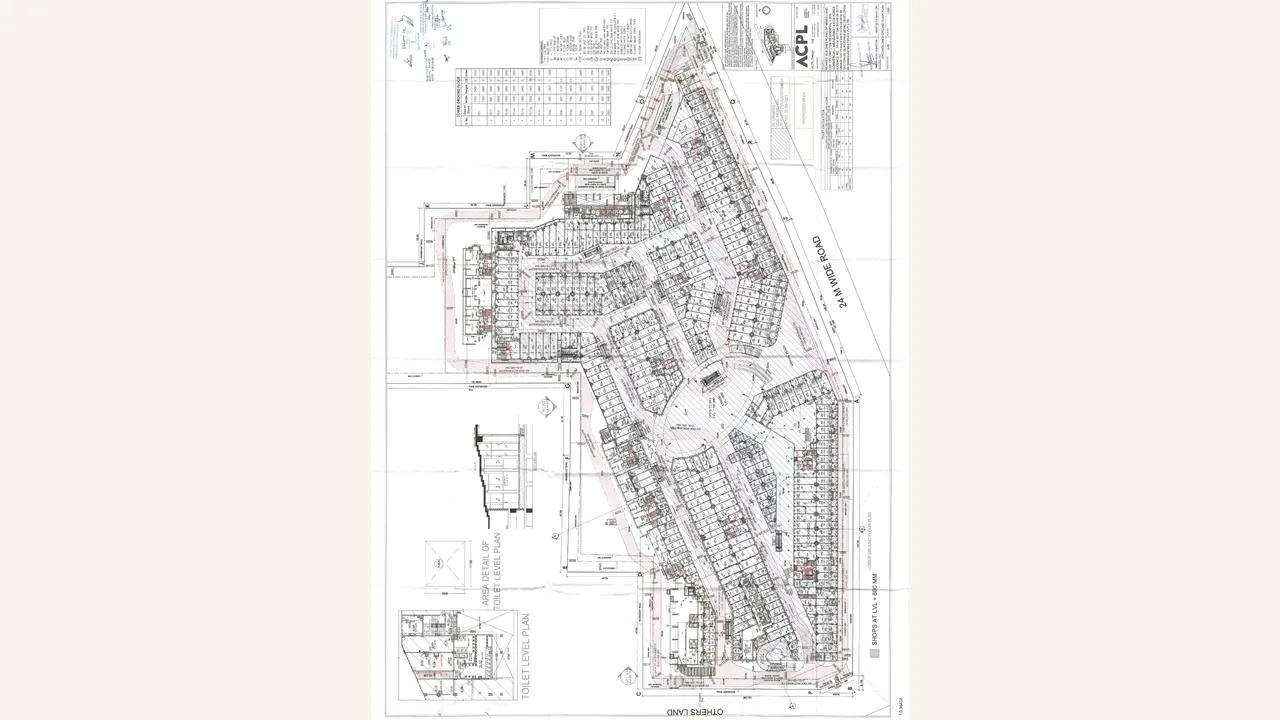 LGF \u0026 GF FLOOR PLAN (RETAIL) for MIXED LAND USE (RESIDENTIAL (M3M HEIGHTS, M3M SKYCITY) \u0026 COMMERCIAL (M3M 65TH AVENUE))