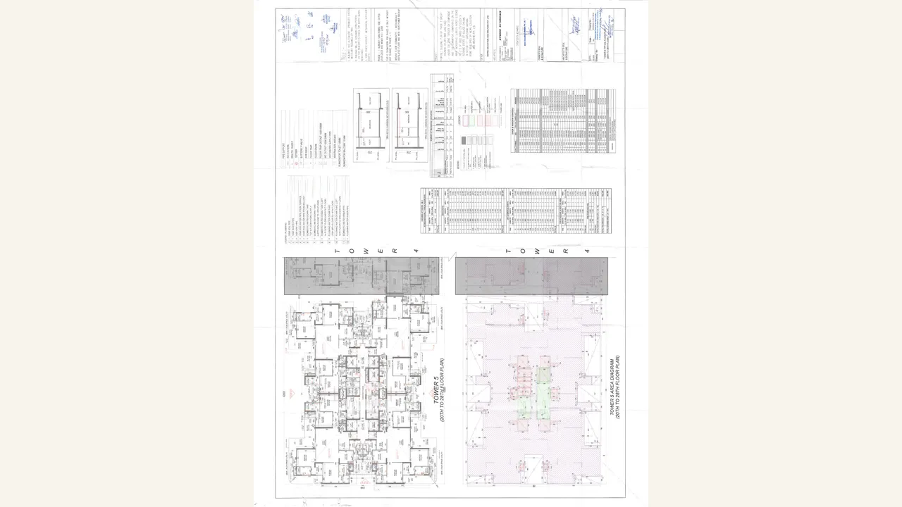 Audited Tower 5 typical-floor drawing for the Phase 3 filing