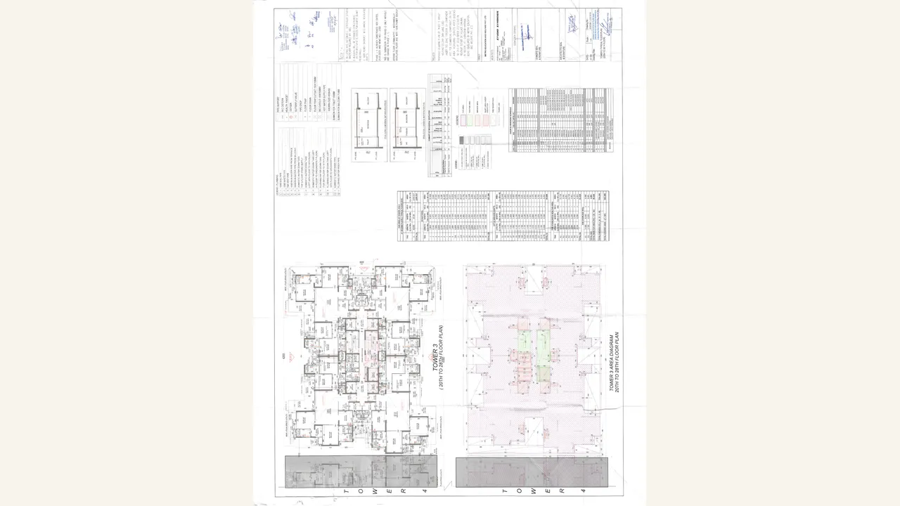 Audited Tower 3 typical-floor drawing for the Phase 3 filing