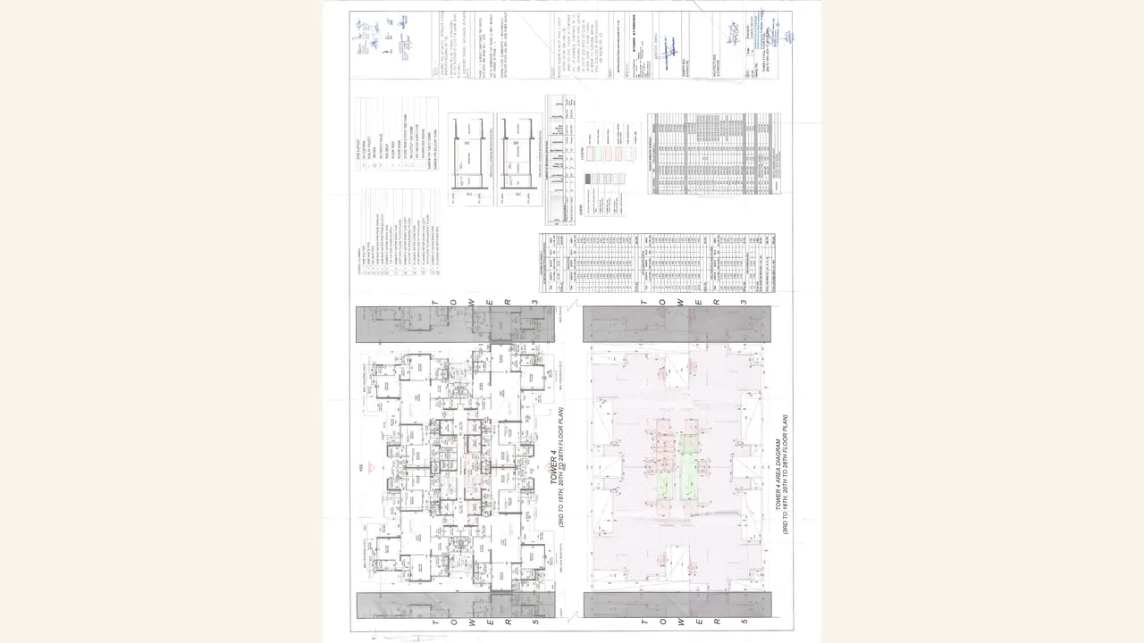Audited Tower 4 typical-floor drawing for the Phase 3 filing