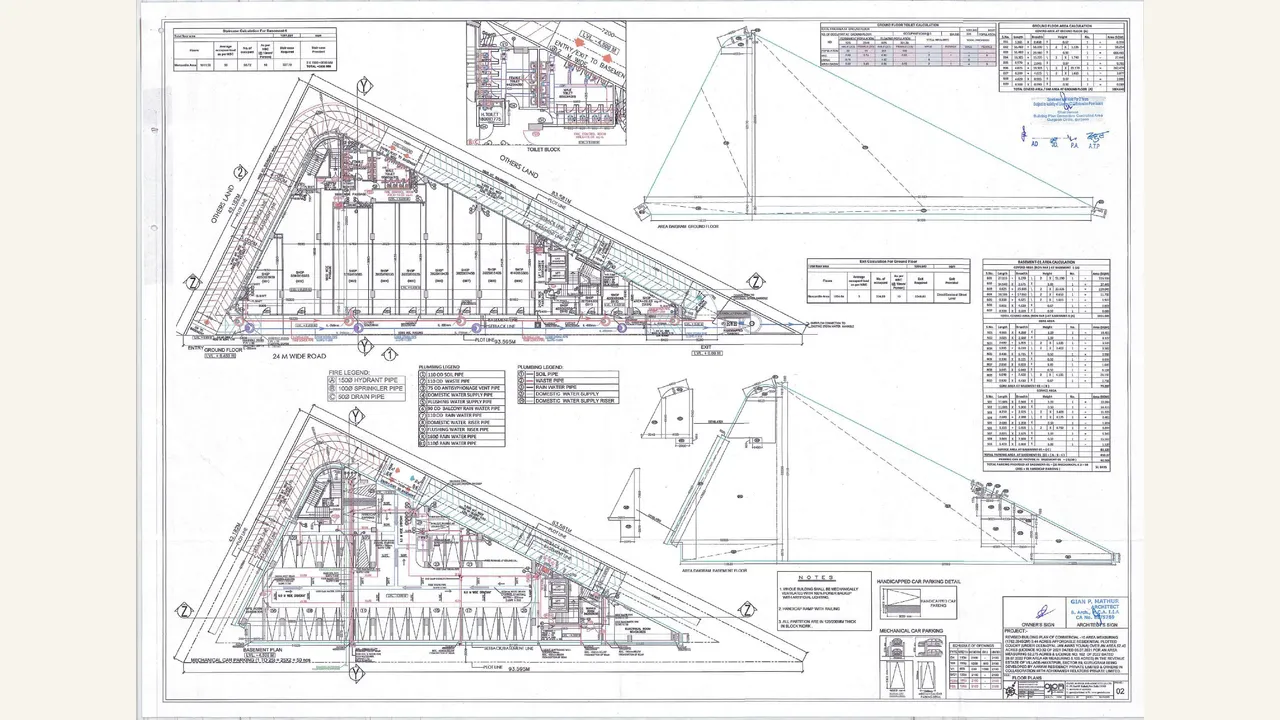 Commercial basement and ground-floor plan visually verified for M3M Soulitude Central