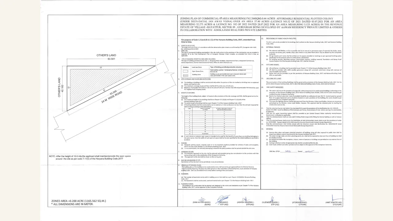 Commercial-10 zoning plan visually verified for M3M Soulitude Central