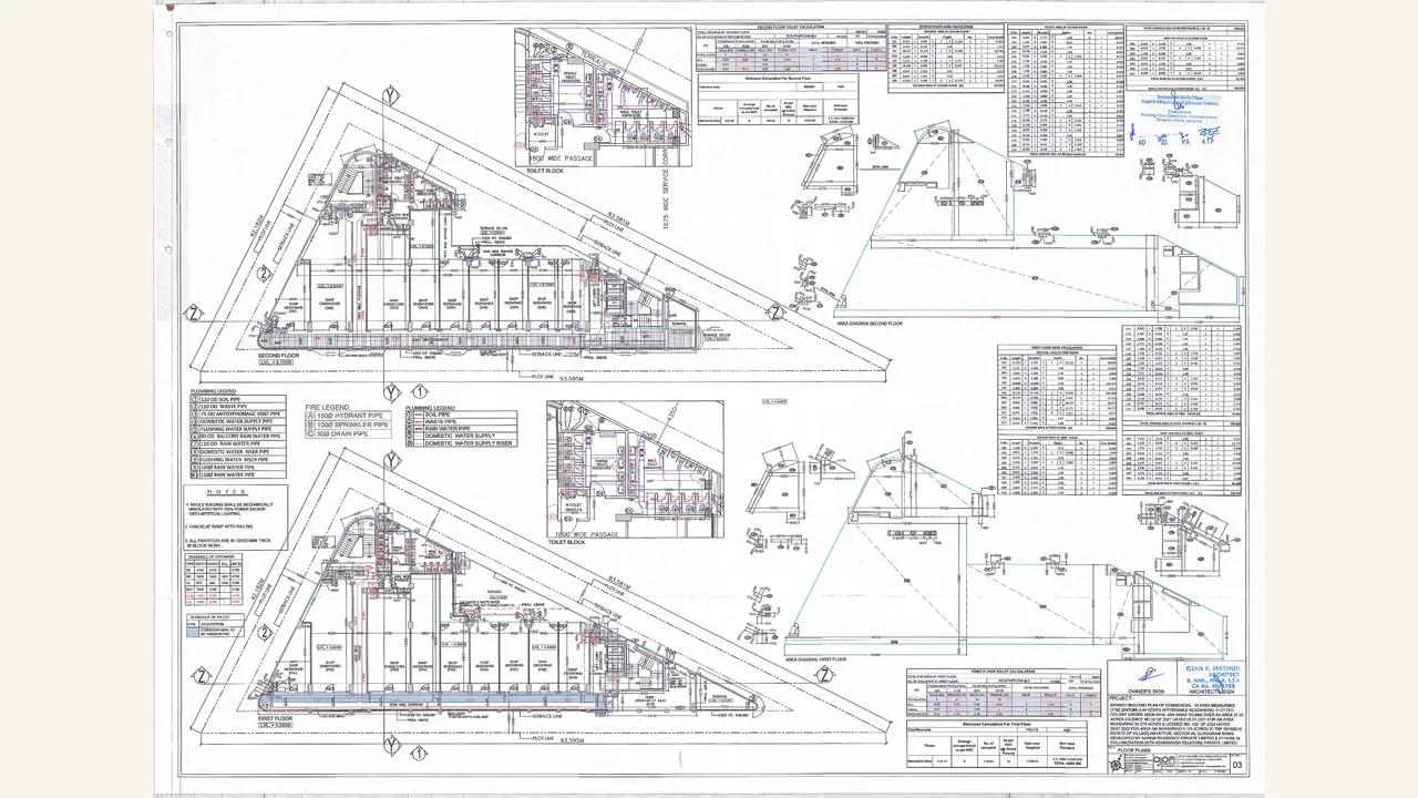 First- and second-floor commercial plans visually verified for M3M Soulitude Central