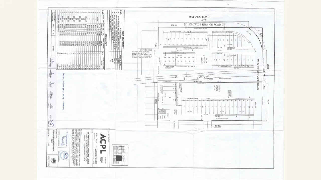 COMMERCIAL PLOTTED COLONY - MAG MILE approved combined demarcation/layout plan shown in the completed visual audit