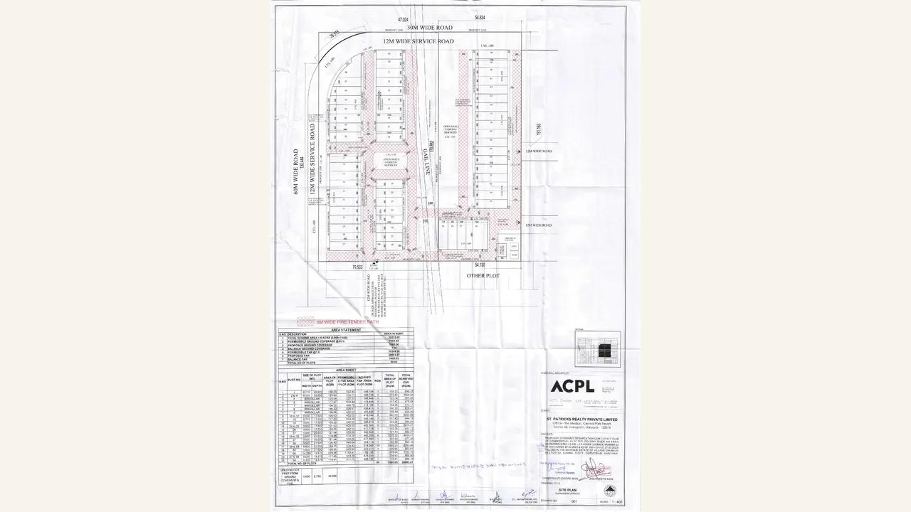 COMMERCIAL PLOTTED COLONY - MAG MILE — approved plans