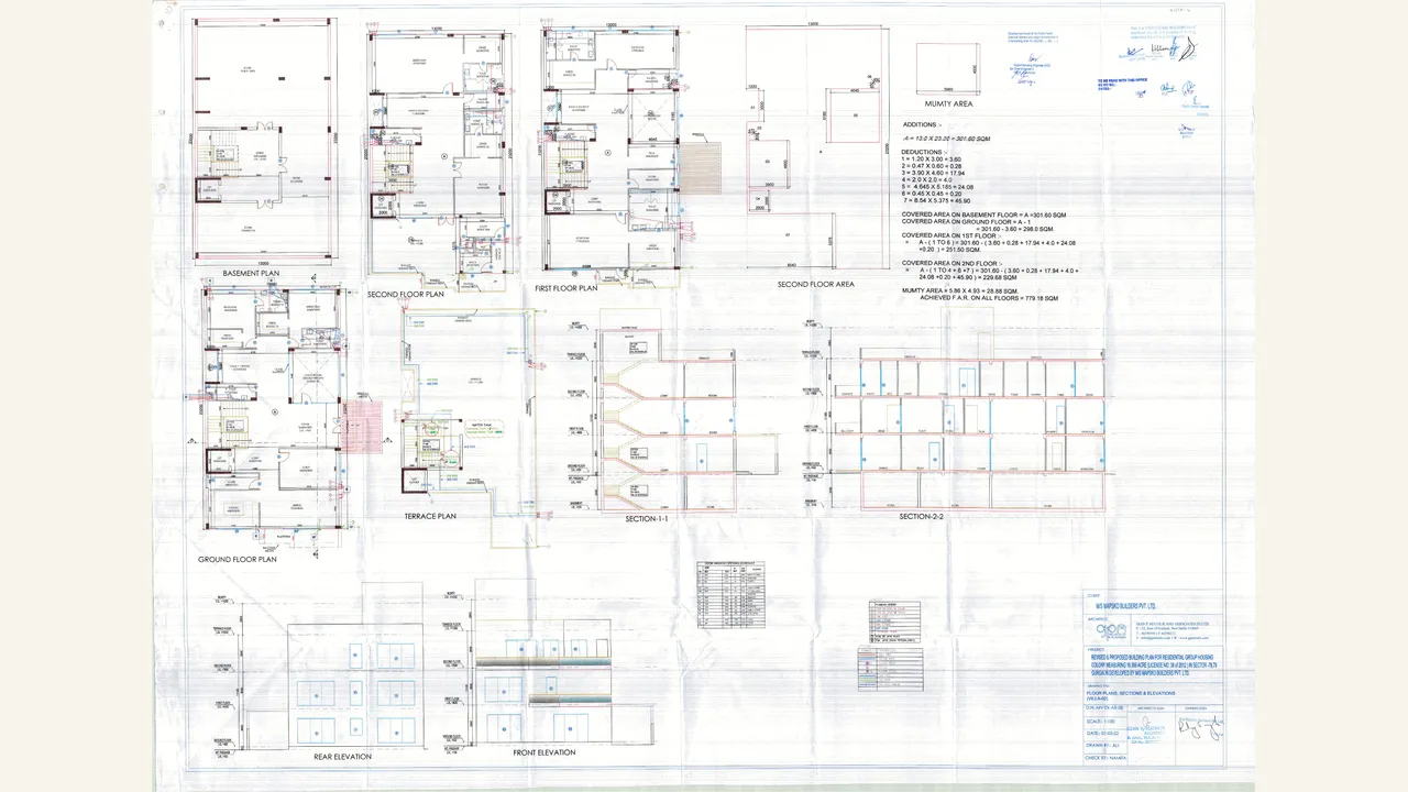 FLOOR PLAN, SECTION AND ELEVATION V2 for MAPSKO MOUNT VILLE PHASE - II