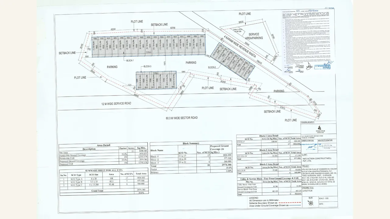 Authority-filed layout plan for Microtek GrandFront