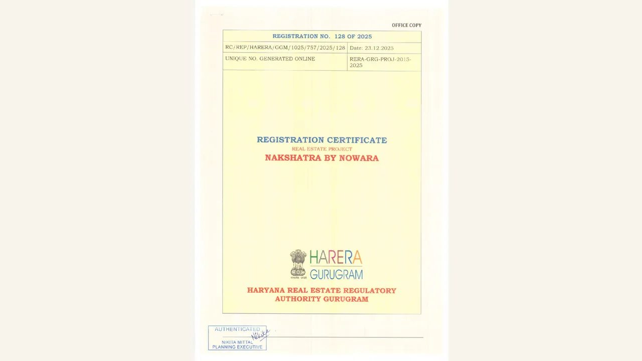 Registration Certificate — NAKSHATRA BY NOWARA — visually reviewed for NAKSHATRA BY NOWARA. Source-reviewed for NAKSHATRA BY NOWARA.