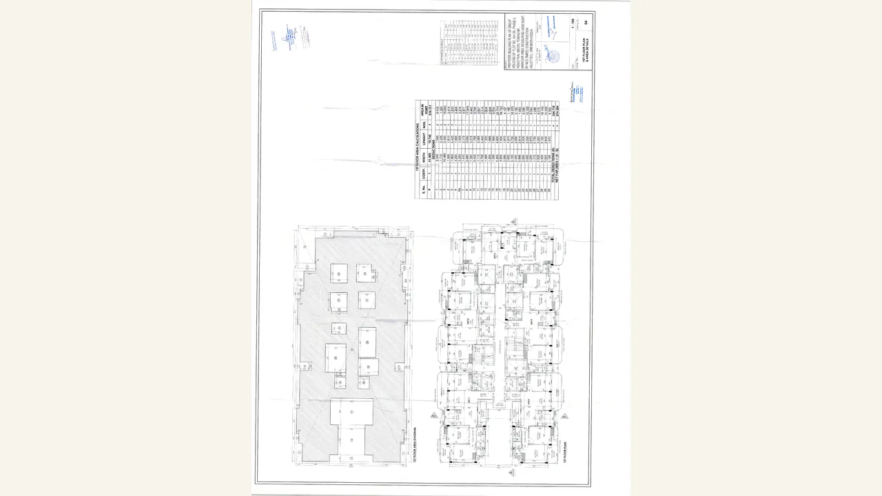 approved floor-and-area plan drawing for OMPEE TOWER