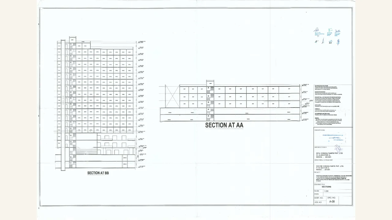 SECTION AA BB for PLATINA STREET 109