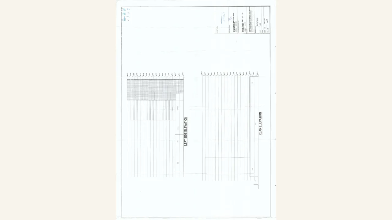 ELEVATIONS LEFT AND REAR for PLATINA STREET 109