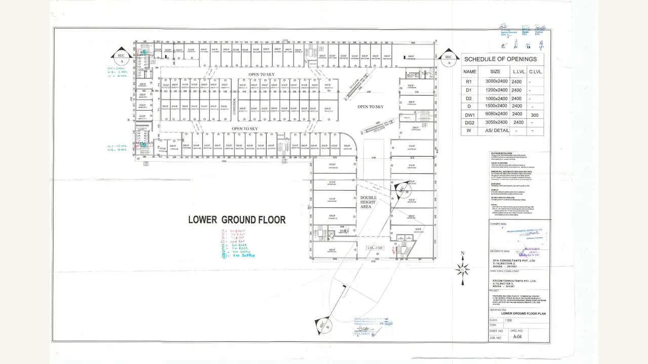 LOWER GROUND FLOOR PLAN for PLATINA STREET 109