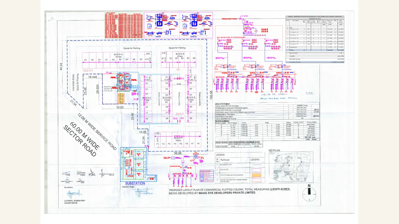 Authority-filed electrical layout for Plaza 106 SCO