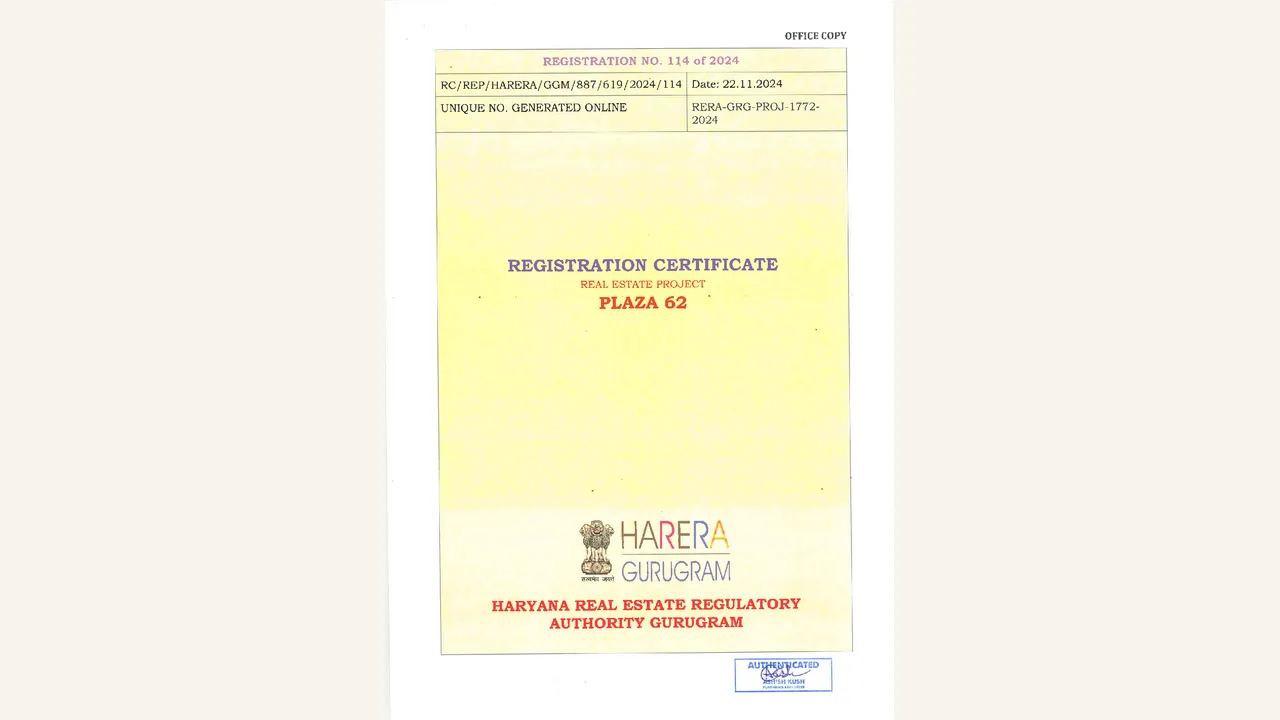 PLAZA 62 — approved plans