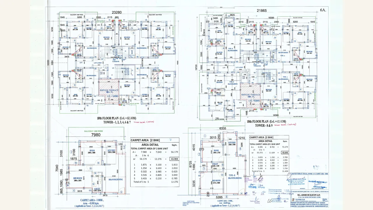 terrace plan visually verified for PROSPERITY HOMES