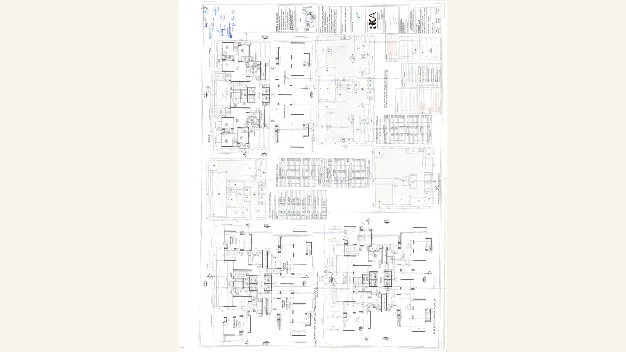 TOWER- A\u0026B STILT,GF, FF, SF PLAN \u0026 AREA (SD-101) for PURI THE ARAVALLIS; Puri Construction Private Limited; Sector 61, Village Ullawas; GGM/592/324/2022/67