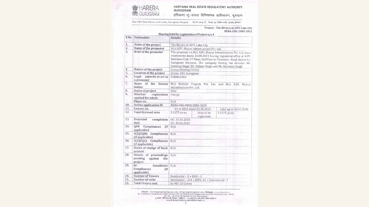 HRERA Order — RIVIERA AT AIPL LAKE CITY — visually reviewed for RIVIERA AT AIPL LAKE CITY. Source-reviewed for RIVIERA AT AIPL LAKE CITY.