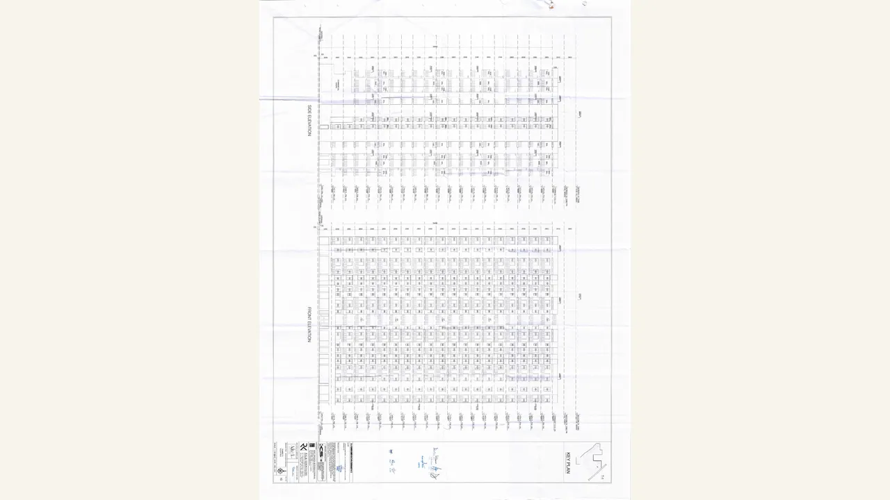 Authority-filed elevation drawing for Tower T1 at Royal Green Heights